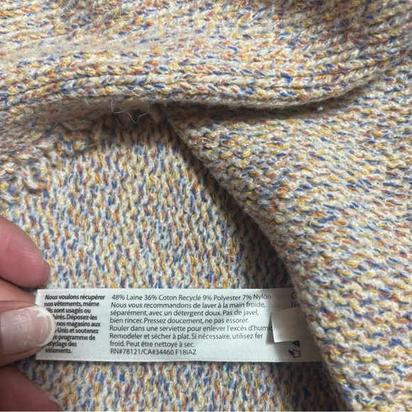 Eileen Fisher Linen & Recycled Cotton Fringe Hem Sweater – Size Medium - Picture 6 of 6